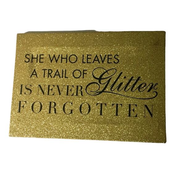 Gold Glitter Inspirational Wall Art - Picture 3 of 3